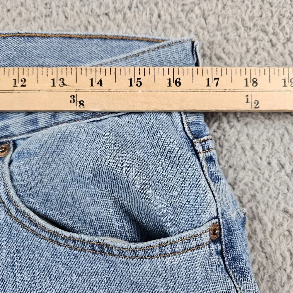 Levis 550 Jean Mens 33x32 Relaxed Straight Light Wash Grunge Cowboy Skater Work